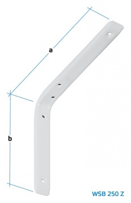 кронштей стальной wsb 250, 200x250 белый