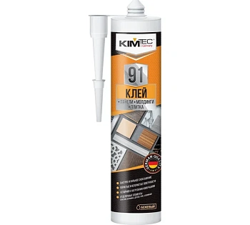 клей (жидк.гвозди) kim tec 91" для отделочных деталей, 280мл (1/12) (03-01-91)