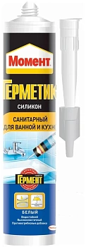 герметик момент силикон санитарный белый 280 мл