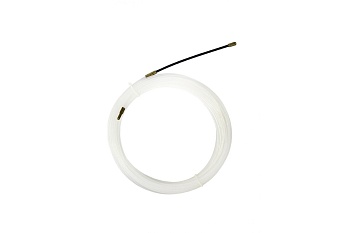 нейлоновая кабельная протяжка нкп диаметр 3мм длина 15м с наконечниками (белая) tdm