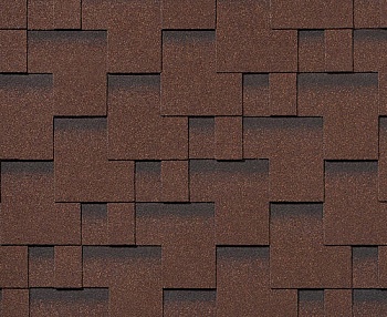 черепица roofshield классик модерн (3м2) c-m-16 коричневый с оттенением