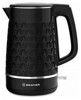 1019br электрический чайник brayer, 2200 вт, 1,7 л, покрытие cool touch , vnq by strix, автоотключ