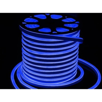 лента "гибкий неон" широкий gls-2835-120-9.6-220-bnl-ip67-b синий (катушка 50м) тм general распродажа