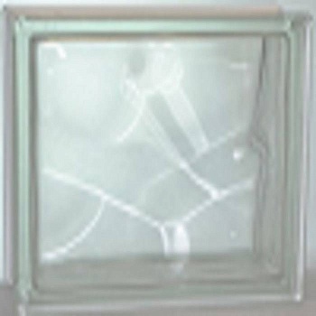 стеклоблок "волна" бесцветный полуматовый 190x190x80 мм