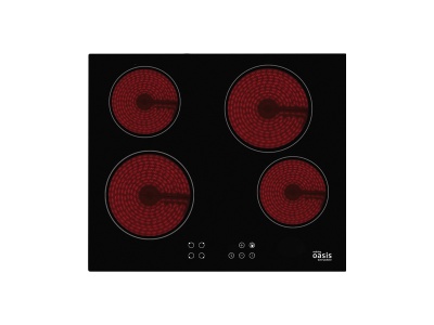 вароч. панель элекртич. oasis p-sbs стекло, черн., 4 комф.1,2/1,8, сенс. упр. с блок., таймер