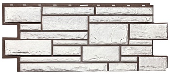 панель цокольная дикий камень (белый 1013) 1,090*0,450м 10/уп