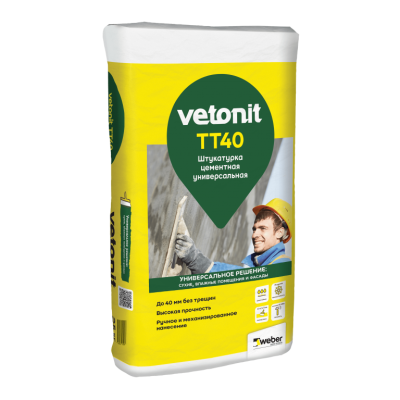 штукатурка vetonit тт40 25 кг (48 шт)