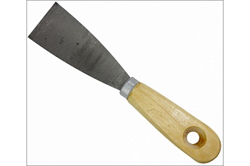 шпательная лопатка деревянная рукоятка, пружинная сталь 40 мм on