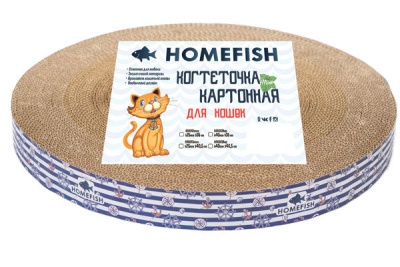 homefish h 4 см d 40,5 см когтеточка большая гофрокартон с пропиткой кошачьей мятой