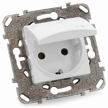 механизм розетки с/з с/ш,с крышкой,бежевый mgu5.037.25tazd распродажа..