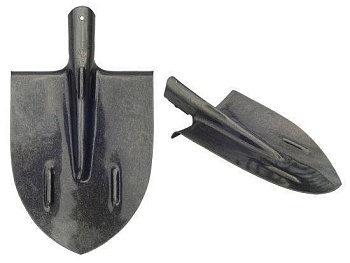 лопата штыковая с ребром жесткости , рельсовая сталь б/ч