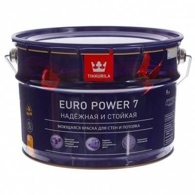 краска в/д tikkurila евро/power-7 латексная а 9л