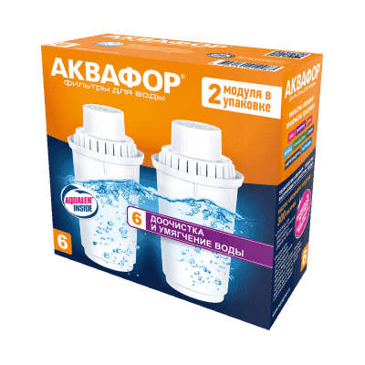 модуль сменный фильтрующий аквафор в6 (комплект 2 шт.)
