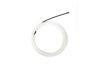 нейлоновая кабельная протяжка нкп диаметр 3мм длина 10м с наконечниками (белая) tdm