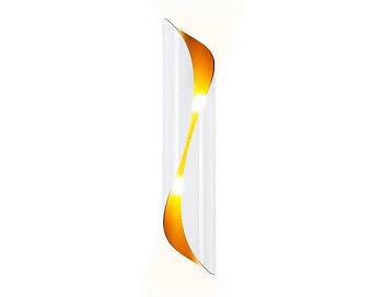 настенный светильник fw240 wh/gd белый/золото g9/2 max 40w 400*80*100 (лампы led g9 7w 4200k в комплекте)