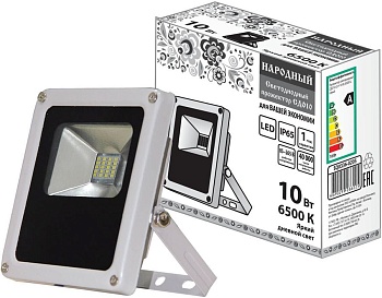 прожектор светодиодный сдо10-2-н 10 вт, 6500 к, серый распродажа