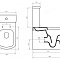 унитаз компакт albano безоободковый, c cидением дюропласт, soft close, метал.