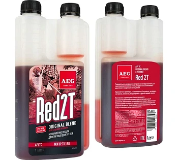 масло 2т мин. дозатор.1л aeg red 2t motor oil api tc