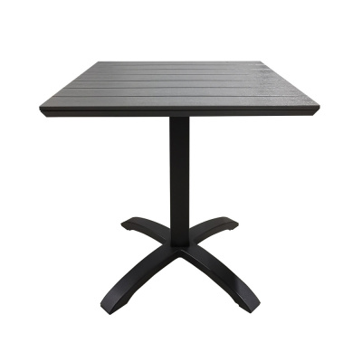 стол квадратный арт.gs025 70х70 см поливуд 1 уп.(каркас черный, столешница поливуд) "garden story"