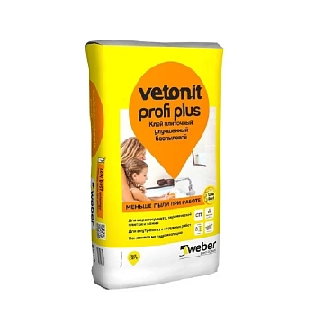 клей для плитки и керамогранита<br/> weber-vetonit profi plus 25 кг (48)