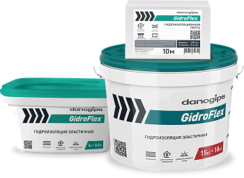 гидроизоляция danogips gidroflex эластичная 15кг (33шт)