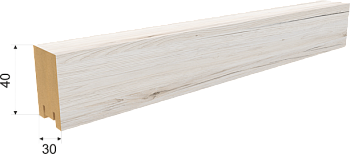 интерьерная рейка мдф stella ривьера дуб санремо белый 40*30*2700 (уп.4 шт.)