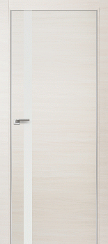 дверное полотно 6 z ясень белый кроскут по(белый лак) 800*2000 хром кромка с 2х сторон алюм.молдинг profil doors уценка