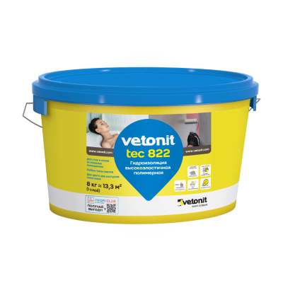 гидроизоляция vetonit tec 822 grey 4кг (144)