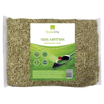 семена газонной травы «мятлик 100%» (1 кг)