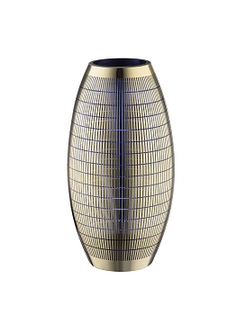 декоративная ваза из стекла с золотым напылением, д155 ш155 в300, золотой