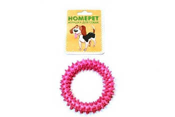 homepet игрушка для собак кольцо с шипами tpr 9см