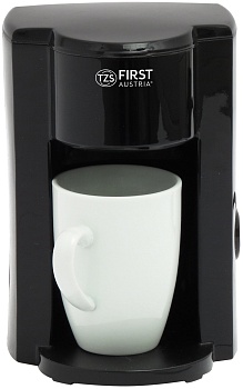 5453-3 кофеварка first, 350 вт, 1 фарфоровая чашка (1х125 мл), черный