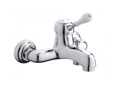 смеситель для ванны 4196-09-092 однорычажный короткий излив с лейкой и шлангом цвет хром