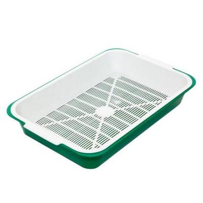 zooexpress туалет адам для кошек с сеткой, низкие ножки 40х26,5х6,5см (1х25)