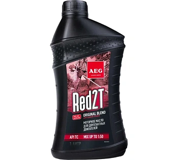 масло 2т мин. 1л aeg red 2t motor oil api tc