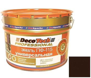 эмаль пф-115 шоколадно-коричневая decotech 2,8кг