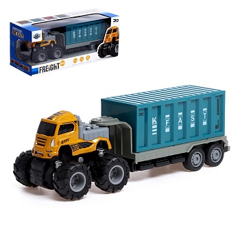 грузовик металлический «контейнеровоз», инерция, с элементами из пластика, микс