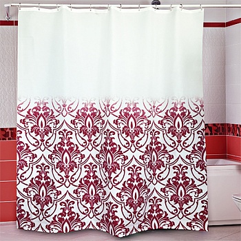 шторы для ванн miranda alina красный 180х180