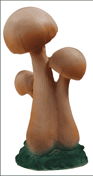 фигура гриб копилкиплюс® поганка тройной декоративная полистоун h-31см w-17см l-15см