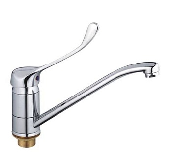 смеситель для кухни hb4954 с хирургической ручкой цвет хром