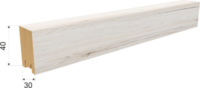 интерьерная рейка мдф stella ривьера дуб санремо белый 40*30*2700 (уп.4 шт.)