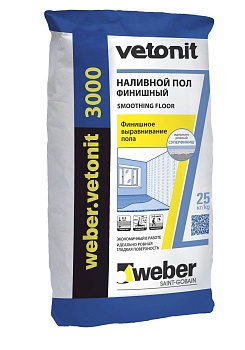 наливной пол самовыравнивающийся weber-vetonit 3000 20<br/> кг (54 шт)