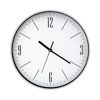 часы настенные "минимализм", д300 ш300 в42, белый, чёрный fancy61