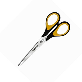 ножницы inформат металл 170 мм офисные прорезиненные анатомические ручки 109184