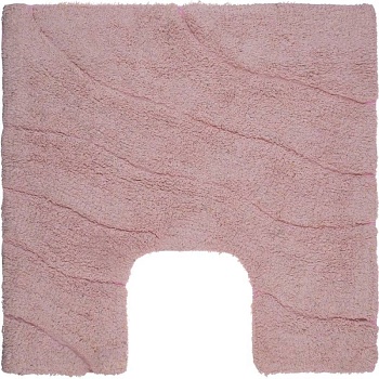 коврик для ванной комнаты хлопковый волна розовый, trendy с u-вырезом 50*50 cm