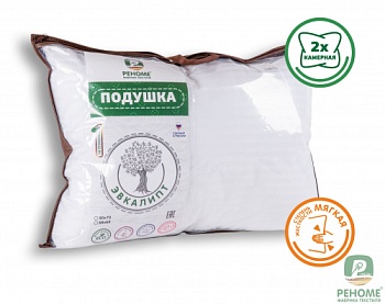 подушка эвкалипт (модал), зам леб пуха сатин новая упаковка реноме (14/034н, 50*70)