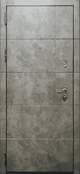 дверь стальная acoustic x70 (960*2050 прав., муар черн бет лоф граф/лофт бел)