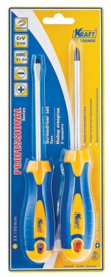 набор отверток kraft kt 700400 2шт двухкомпонентная рукоятка