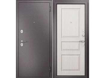 дверь мет. family eco mp 860х2050 левая шоколад букле/бьянко ларче