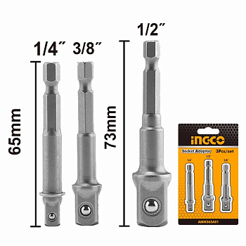 набор адаптеров для торцевых головок ingco amn365a01